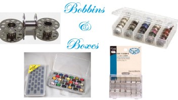 Sewing Bobbins and Bobbin Box Organizers