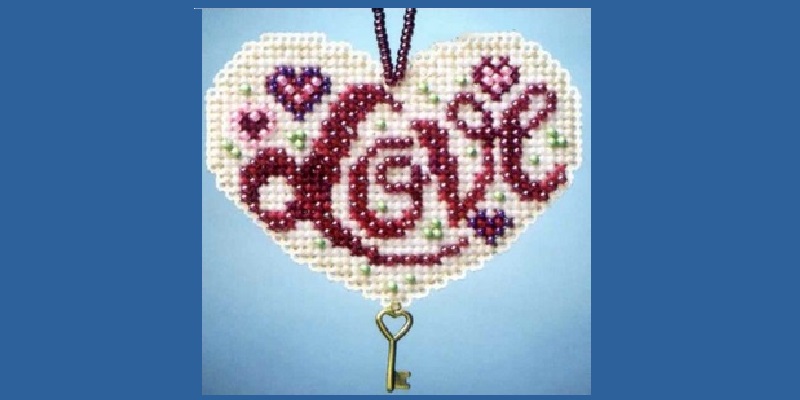 Valentines Day Beaded Cross Stitch Kits