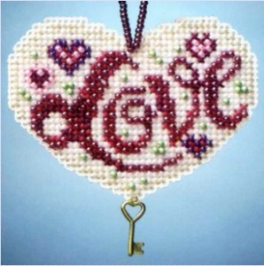 Beaded Cross Stitch Valentine Kits