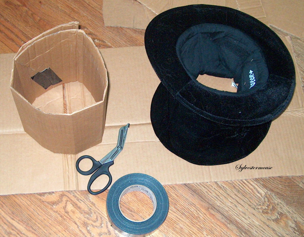 How to Make a Mad Hatters Top Hat - Stabilizing the hat - Shape Cardboard