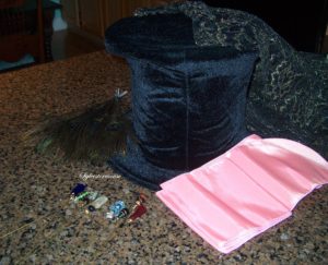 Supplies for Mad Hatter's Hat DIY Instructions