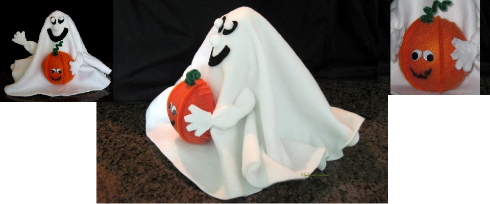 How to Make a Fleece Halloween Ghost & Pumpkin