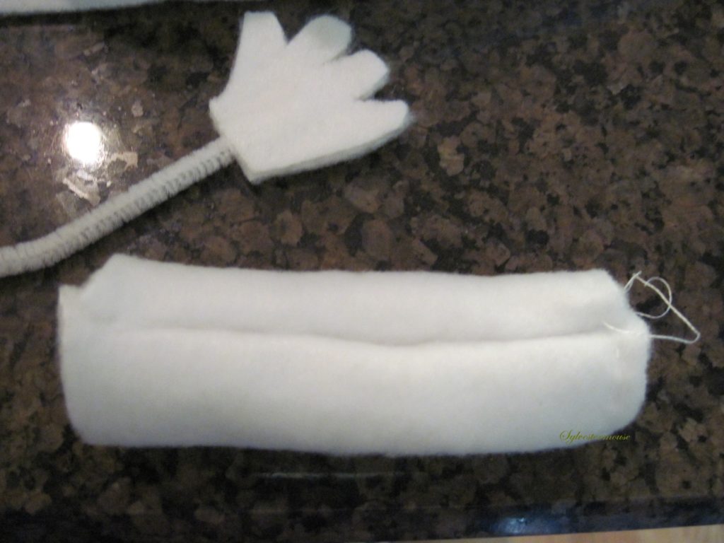 Making the Hand for the DIY Fleece Halloween Ghost