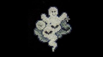 How to Make a Halloween Beaded Cross Stitch Pin